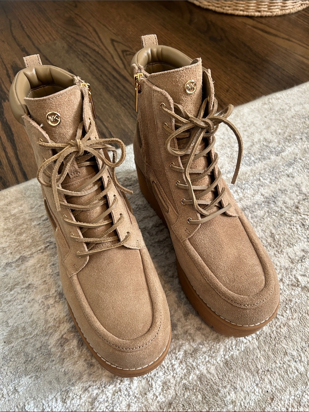 michael kors kenny suede platform boots